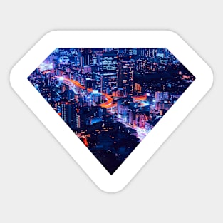 City Superhero Logo Sticker